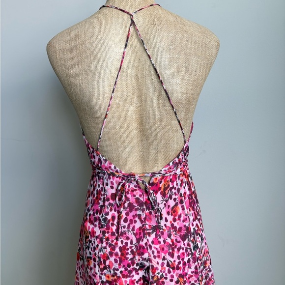 Reiss Pippa Floral Printed Midi Dress in Pink Size 4P NWT - Picture 7 of 11